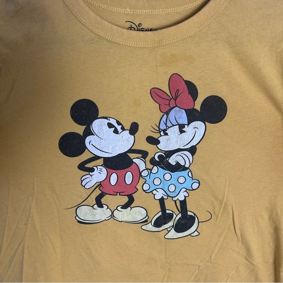 Disney Yellow Mickey and Minnie Short Sleeve Tee - Picture 2 of 3
